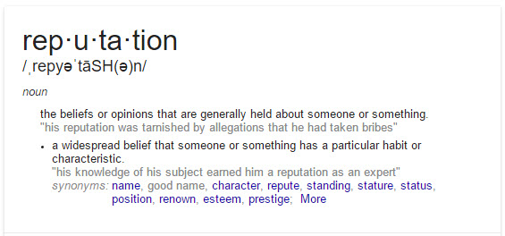 Reputation Definition