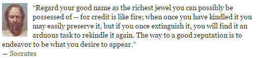 Reputation Quote Socrates
