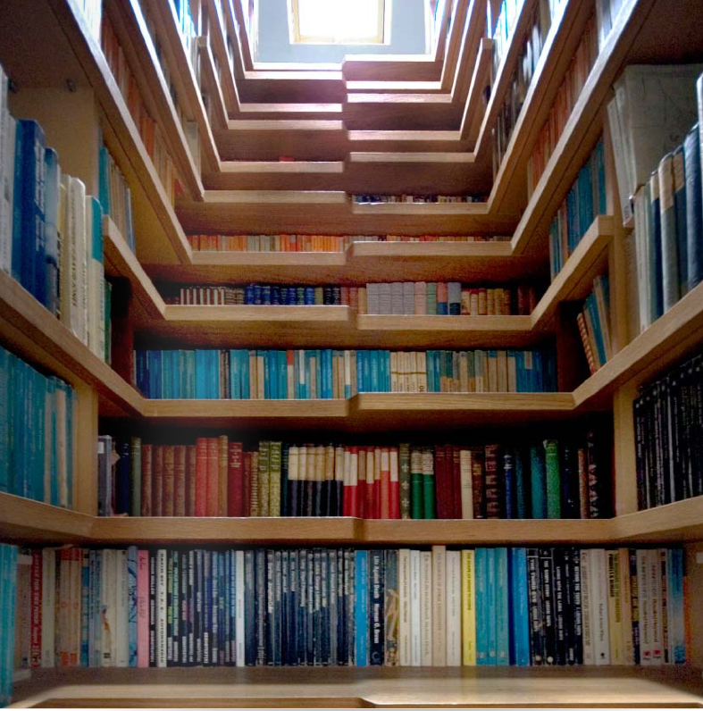 2 Bookshelf Staircase 9aXKyg