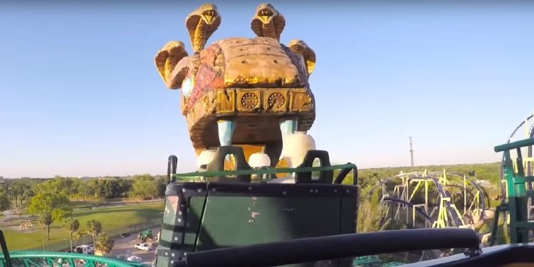 Cobras Curse Busch Gardens ride view of snake mouth 