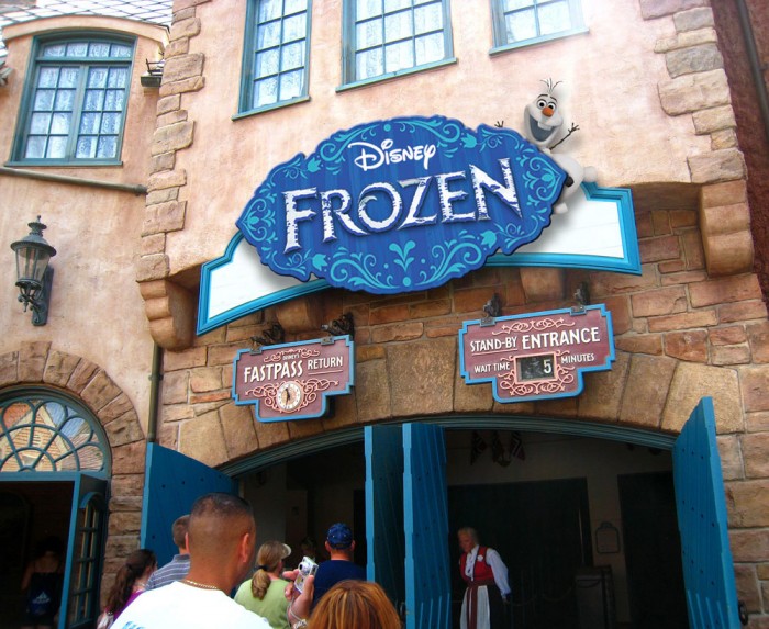 Frozen Ever After Epcot ride entrance view 