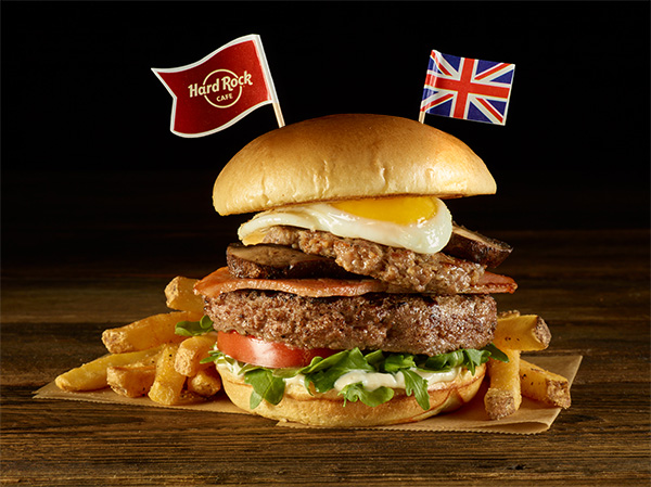 Hard Rock Cafe British burger 