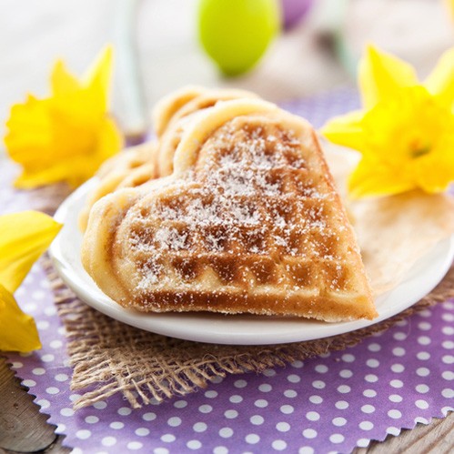 Heart Shaped Waffles 