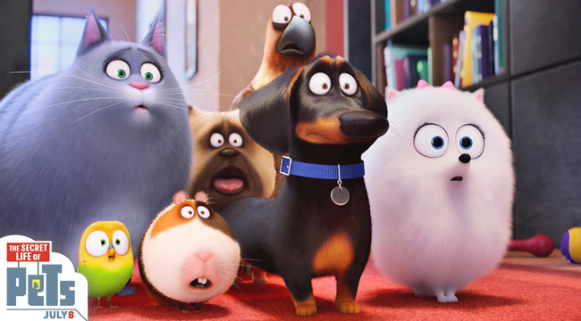 Secret Life of Pets group in shock at home 